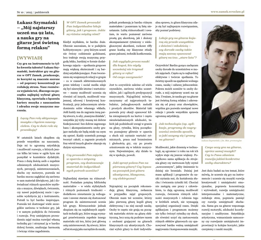 wywiad nauka gitary